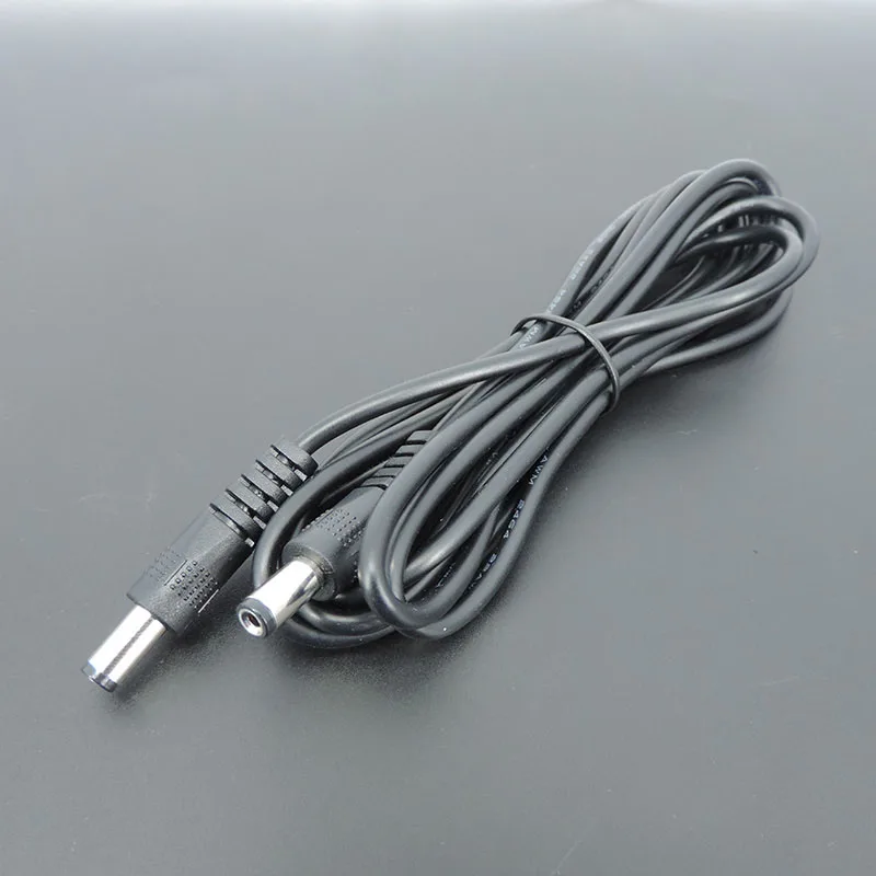 22awg 3A DC męski na męski żeński Adapter zasilania biały czarny kabel Wtyczka 5.5x2.1mm Przewód połączeniowy 12V Przewody przedłużające a