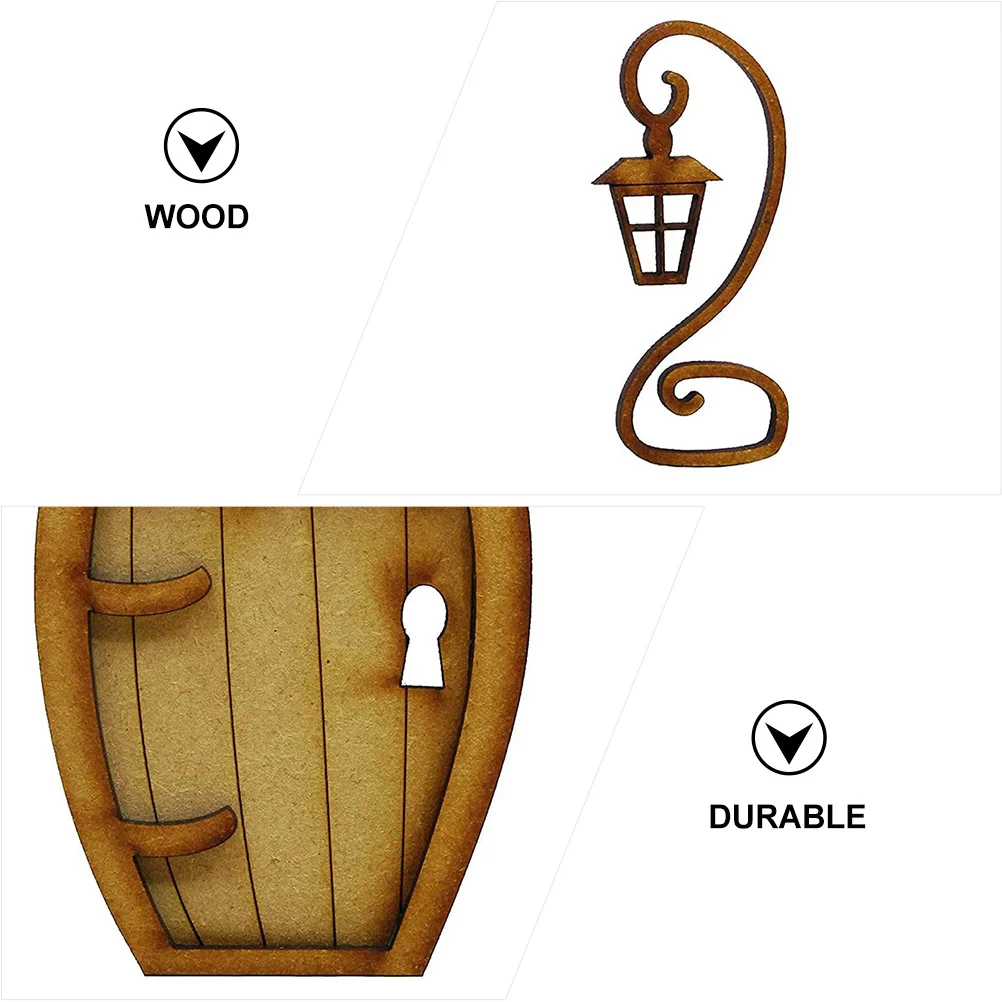 

Garden Decoration Mini Statue Premium Wood Adorable Design Durable Eco Miniature Fairy Decor nament Creative Practical L
