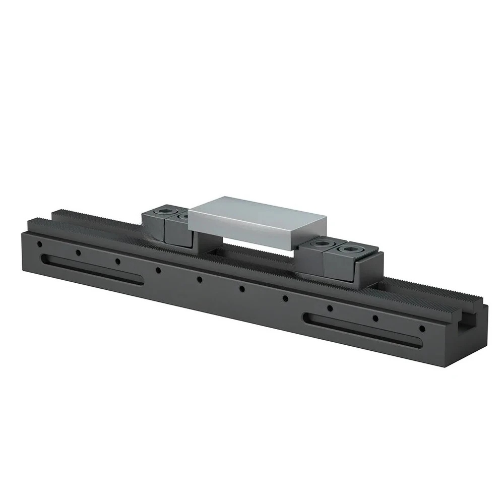 Manual Multi-station Vise for 4 Axis  Machining Steel Precision Universal Multiple Clamp Rail Vise in Row 3thaxis