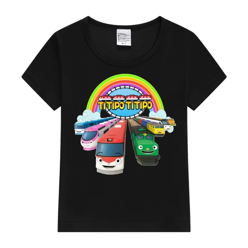 

Детская футболка «Титипо и друзья», модная детская футболка с принтом, футболка для маленьких девочек, детская одежда, с короткими рукавами с героями мультфильмов для мальчиков