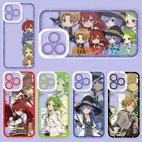 Cartoon Phone Case For Samsung Galaxy S24 Ultra S25 S23 S22 S21 Plus FE A56 A36 A26 5G A16 A06 4G Note 20 Mushoku Tensei Cover