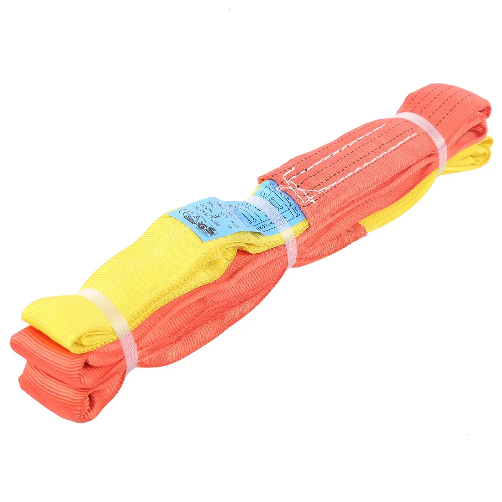 2T/3T Webbing Lifting Hoist - Multi-Layer Polyester Strap, Heavy Duty Endless Webbing Slings