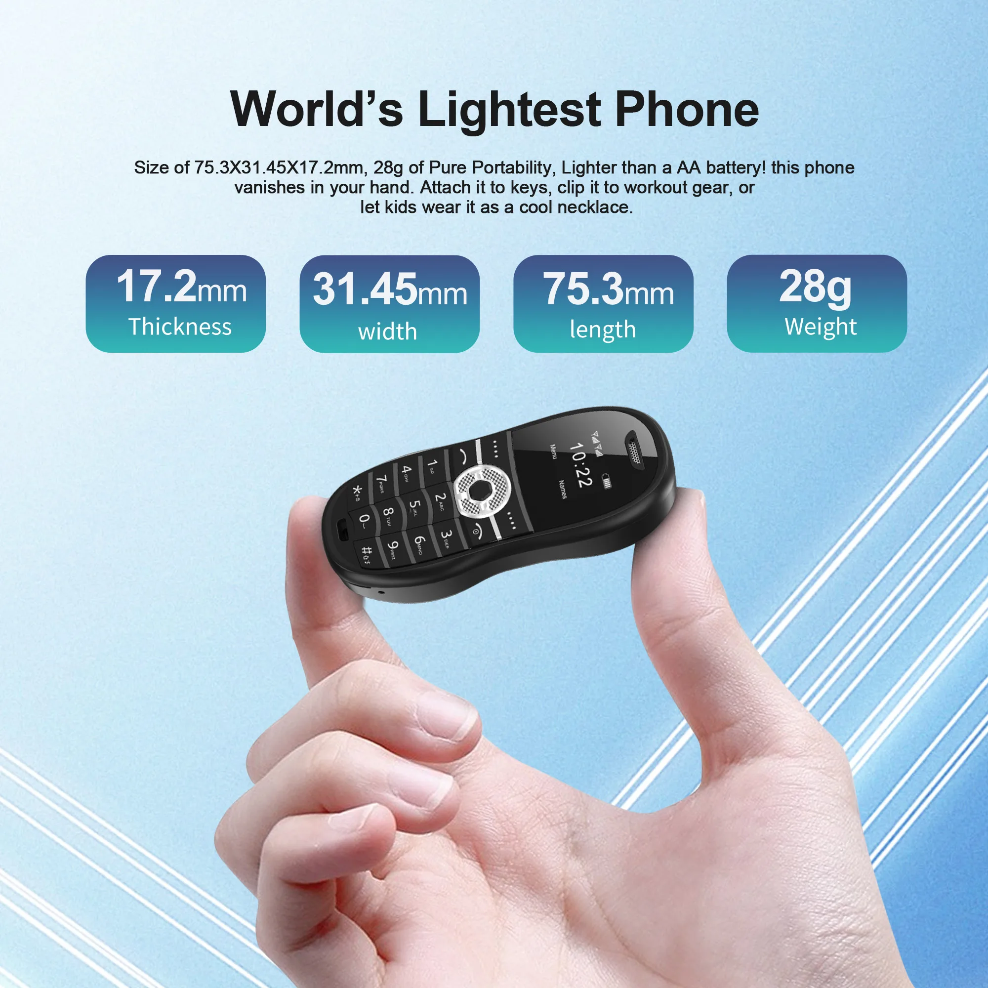 SERVO X18 Ponsel Mini SIM Ganda Suara Ajaib Panggilan Bluetooth Radiasi Rendah Panggilan Cepat Perekaman Panggilan Otomatis Ponsel Kecil Tipe C