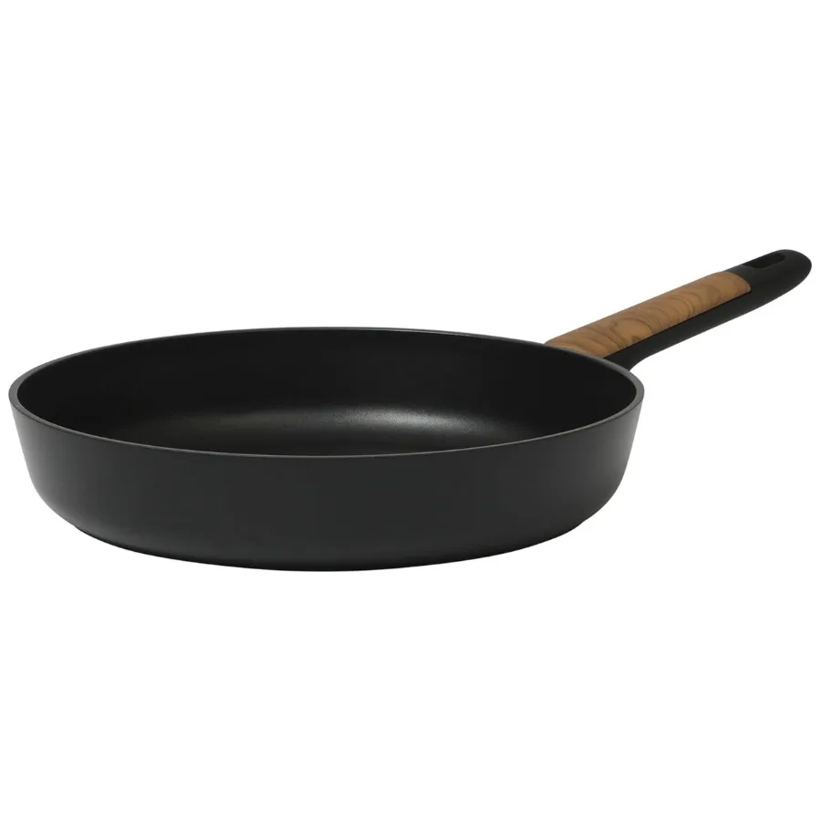 Oxburg 12 Inch Nonstick Aluminum Frying Pan in Black