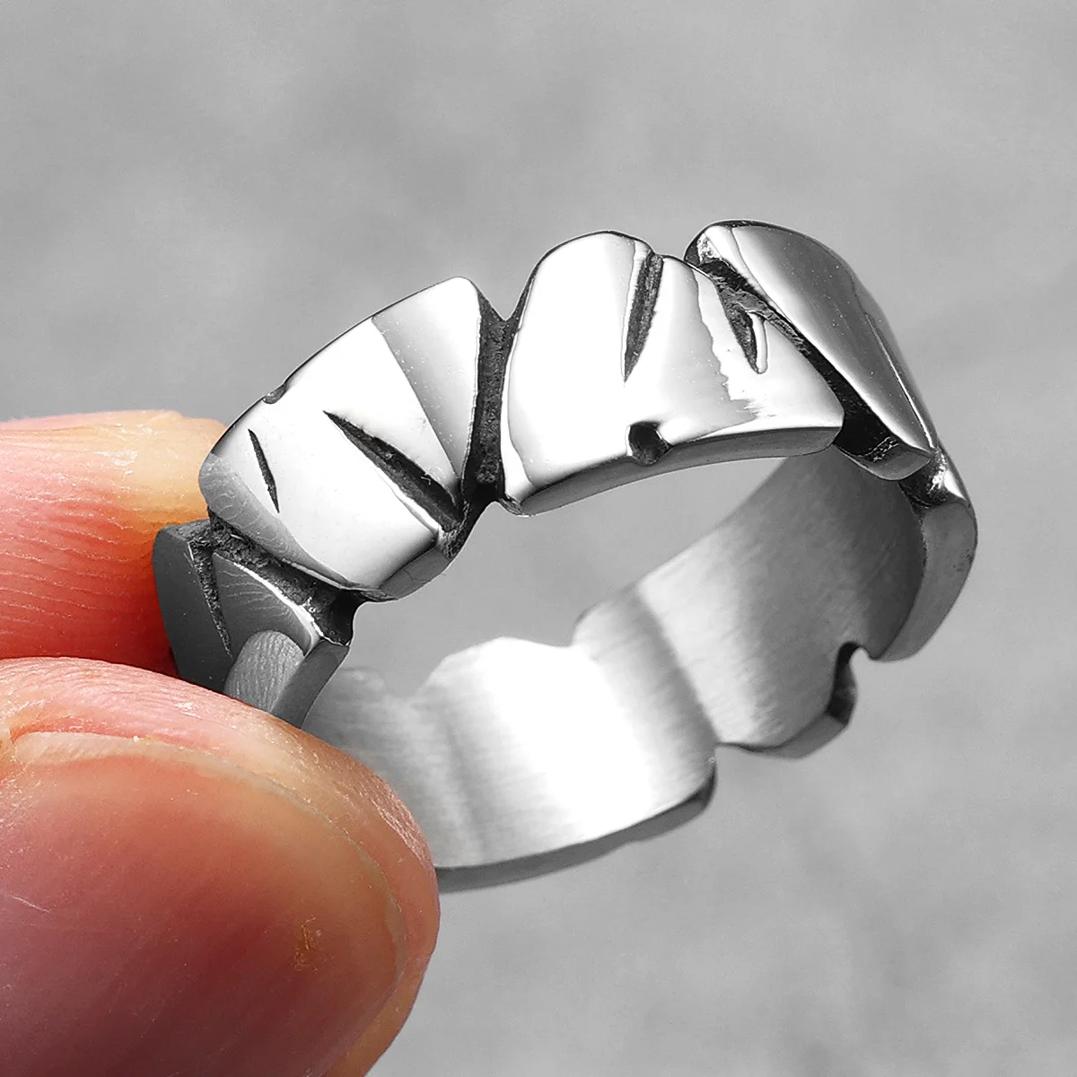 نيزك فيض الفولاذ المقاوم للصدأ الرجال خواتم فاسق جديد في للذكور النساء مجوهرات الأزياء الإبداع هدية بالجملة دروب شيبينغ