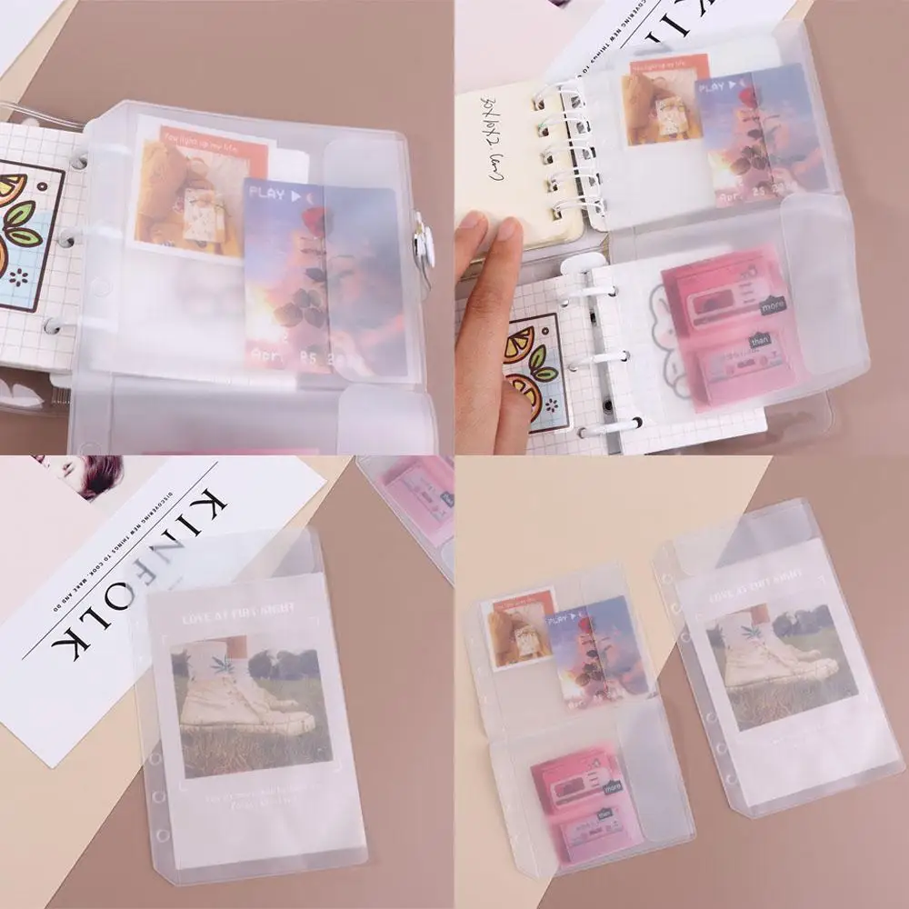 

Stickers Storage Scrapbook Diary Ticket Storage Document Filing Bags Binder Pockets PVC Notebook Pouch Bags Binder Folders