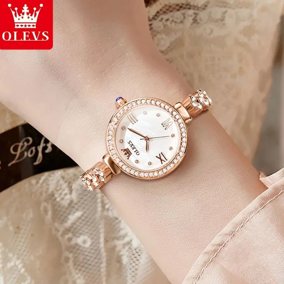 OLEVS 9903 レディース腕時計 高級 エレガント ファッション クォーツ 防水 夜光 日付表示 腕時計 彼女 恋人へのギフト