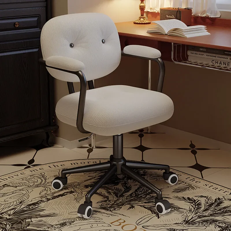 Vanity Mobile Office Chair Comfy Cute White Swivel Lounge Siege Gaming Office Chair Accent Bedroom Cadeira Office Furniture