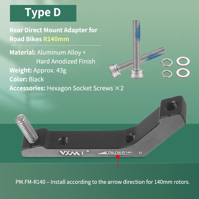 Flat/Post Mount Disc Brake Adapter Cycling 160/140mm Flat Direct Mount Oonversion Seat Bicycle Accessories Part - view 6