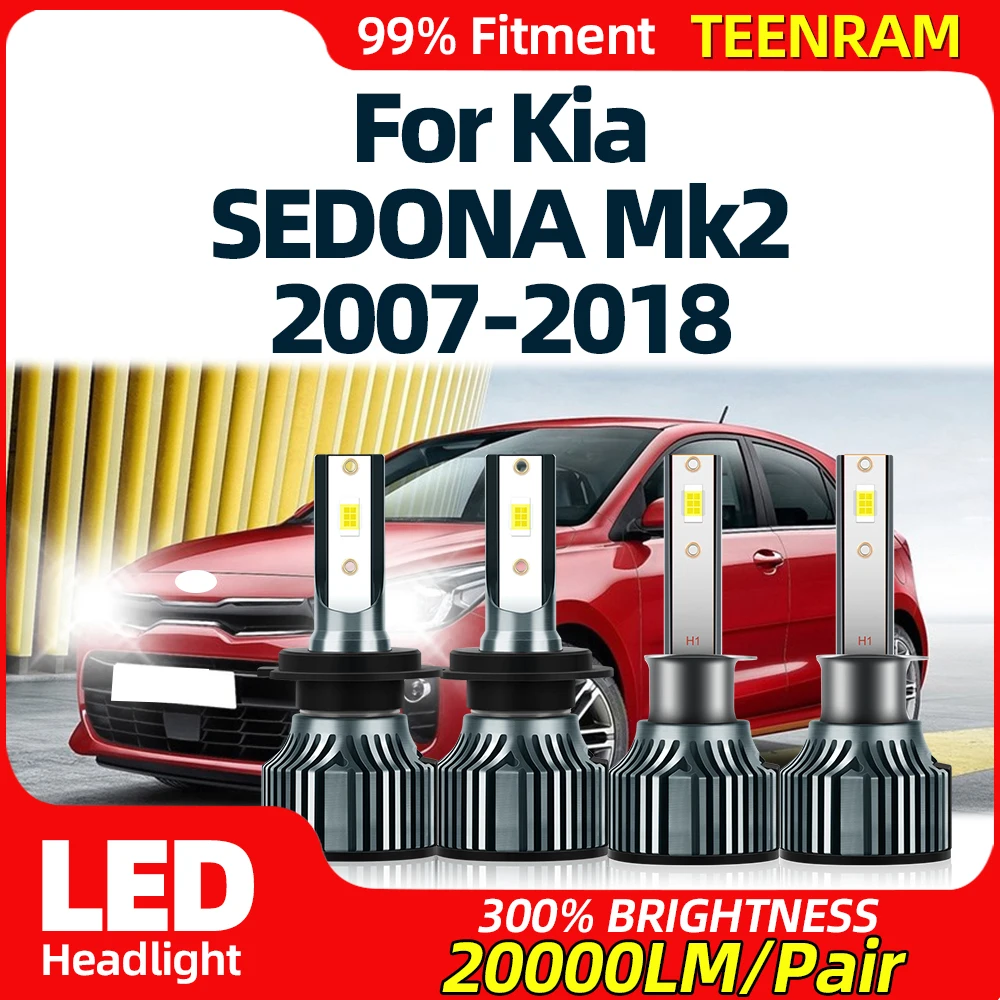 

Лампы головного света 240 лм, 2007 Вт, CAN-шина без ошибок, дальний и ближний свет, автомобильные фары для Kia SEDONA Mk2 2013-2014, 2016, 2015, 2017, 2018,