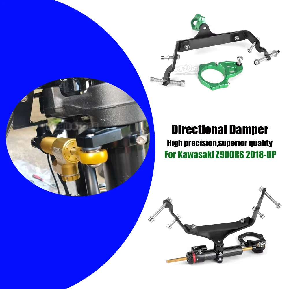

For Kawasaki Z900RS z900rs 2018 2019 2020 2021-2024 Motorcycle Anti-rotation Steering Bracket Damper Stabilizer Mounting Kit