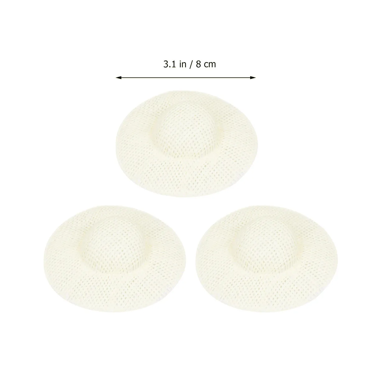 12 Stück 8 cm zierliche Mini-Kappen für DIY-Liebhaber, aus Papier und Stoff, leicht, lebendig, Bastelzubehör, geeignet für Puppen