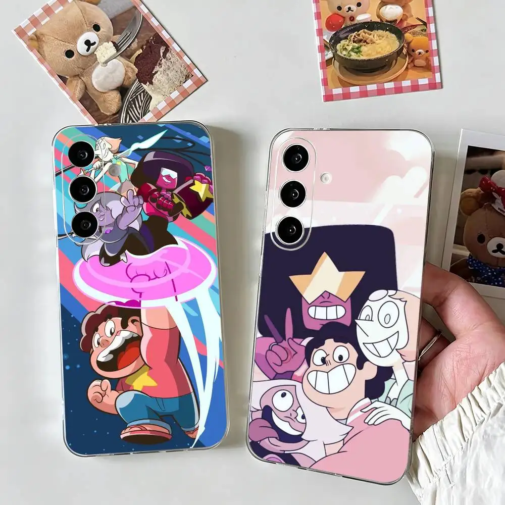 

Kind Colorful Cartoon S-Steven Universe Phone Case For SamsungA10,12,20,21S,30,31,40,50,51,52,70,71 Transparent Cover