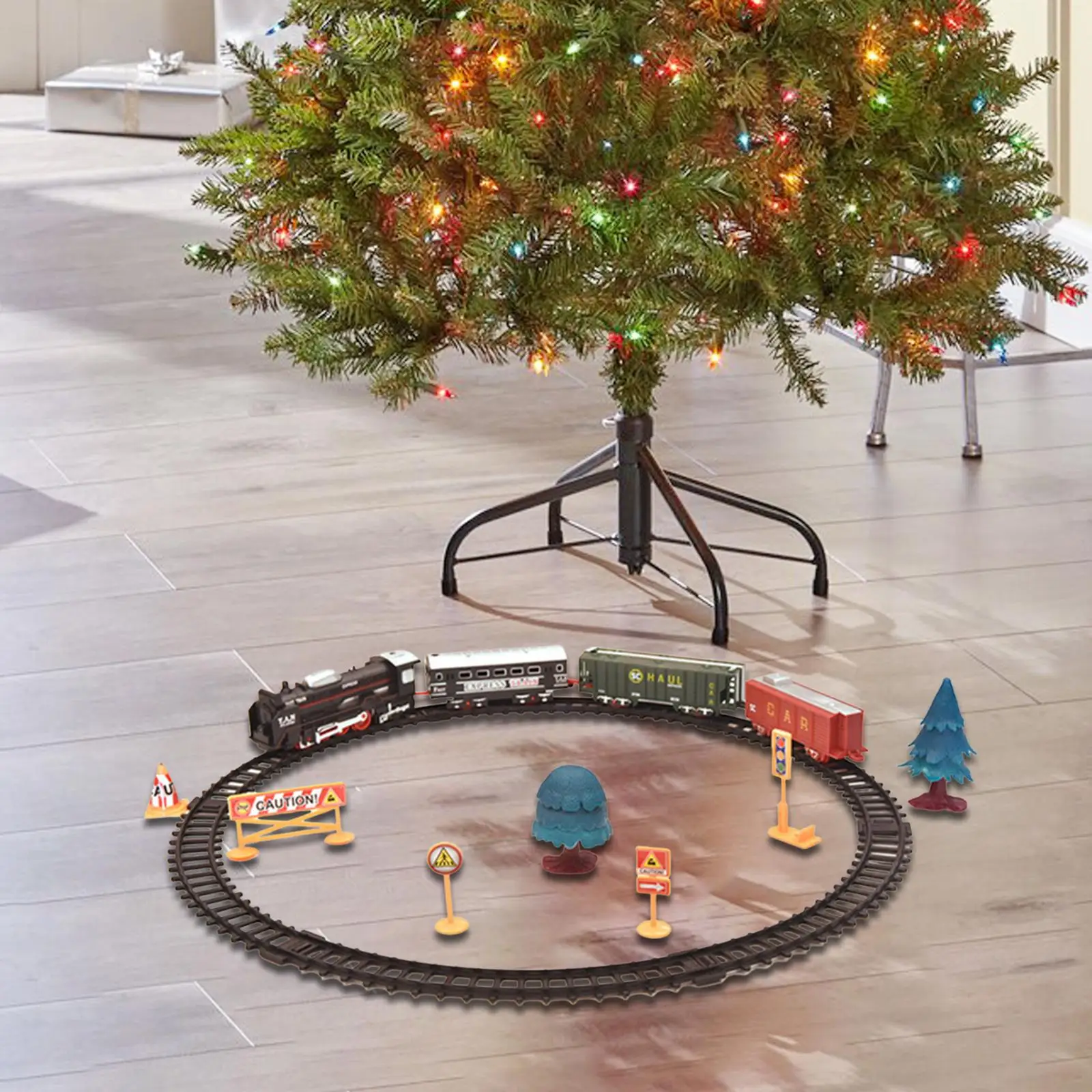 Electric Train Set Creative Christmas Toy Train for Children Kids Boys Girls