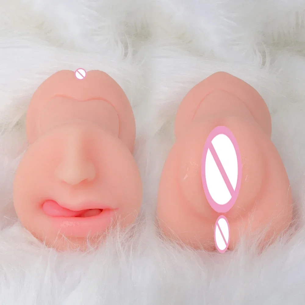 Male 3 in 1 Silicone Masturbator Mouth Vagina Anus Soft Masturbator Realistic Pocket Pussy Man Adult Product Sex Toys