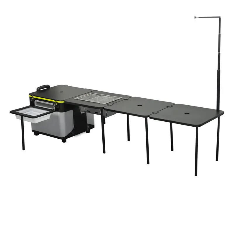 Multi-functional Integrated Outdoor Kitchen Box, Camping Barbecue Grill, and Car Camping Equipment