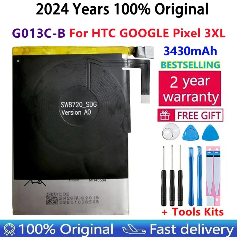 100% Original New Battery For HTC GOOGLE 2 2B PIXEL 3 Pixel3 XL 3XL 4XL Pixel4 XL PIXEL 4 4A 5A 5 5G 6 Pro Nexus S1 Batteries