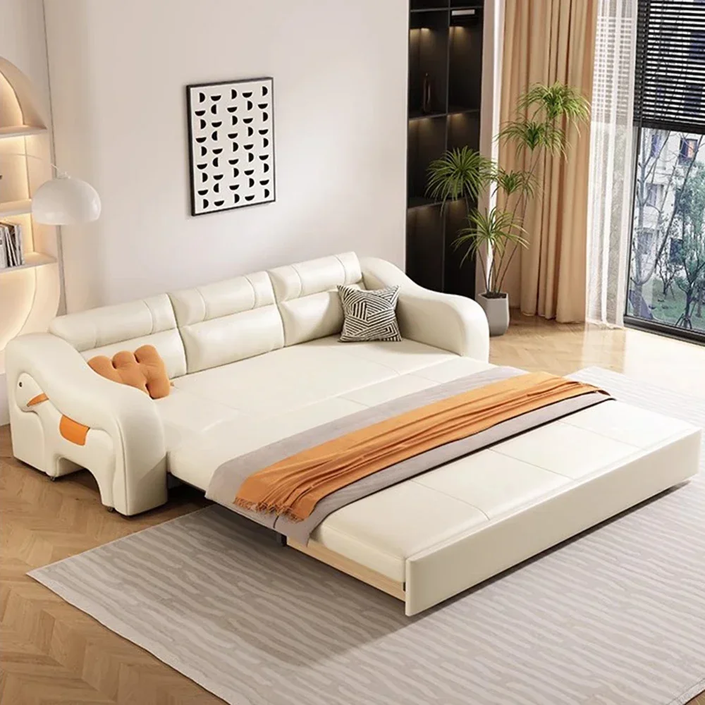 

Expandable Armrest Sofa Hidden Storage Modern Multifunctional Lounge Bed Stylish Living Room Canape Perfect Home Decor Furniture