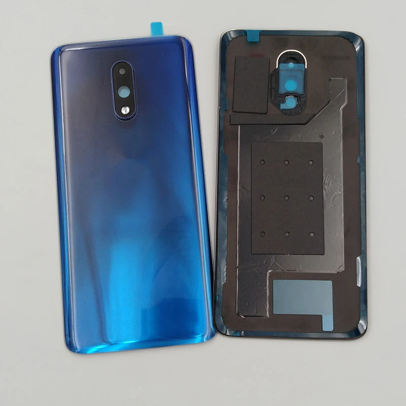 For Oneplus 7 Glass Back Rear Panel Door Housing Cover Replacement Battery Case Repair Parts For One Plus 1+ 7 With Camera Lens