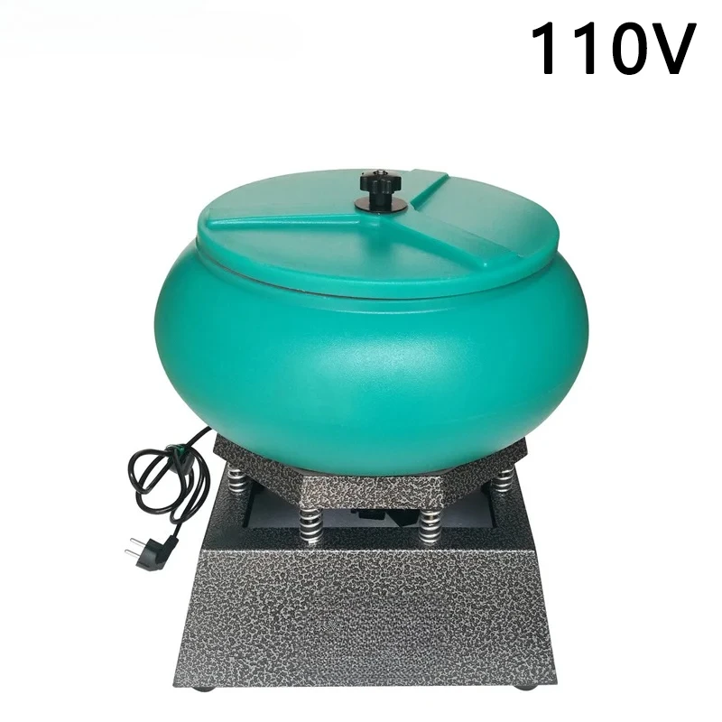 12L Vibratory Tumbler Industrial Polishing Machine Jewelry Deburring Metal Parts Surface Finishing Bowl Polisher 250W Kit