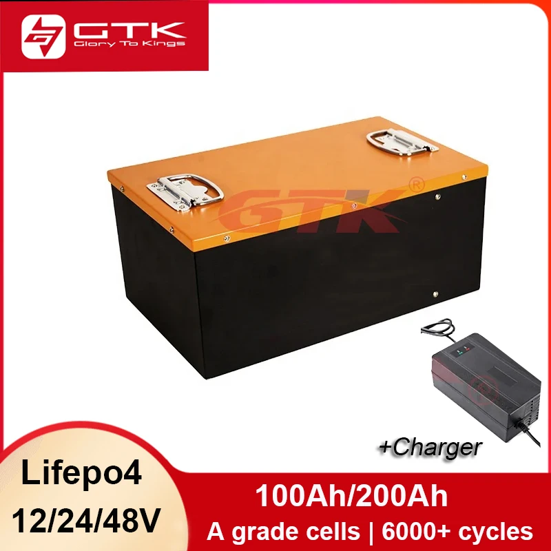 GTK Lifepo4 12V 24V 48V 100Ah 200Ah リチウム鉄リン酸バッテリー