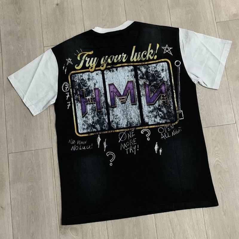 Streetwear Trend HARMONY T-shirt High Quality Casual Cotton Round Neck Tops Letter Printed Short Sleeve Tee