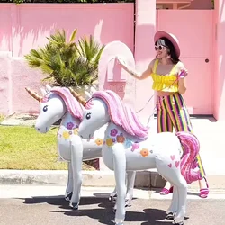 3D Big Dimensional Unicorn Balloon Girl Birthday Party Decoration Unicorn Theme Wedding Stage Balloon Decoration Baby Shower