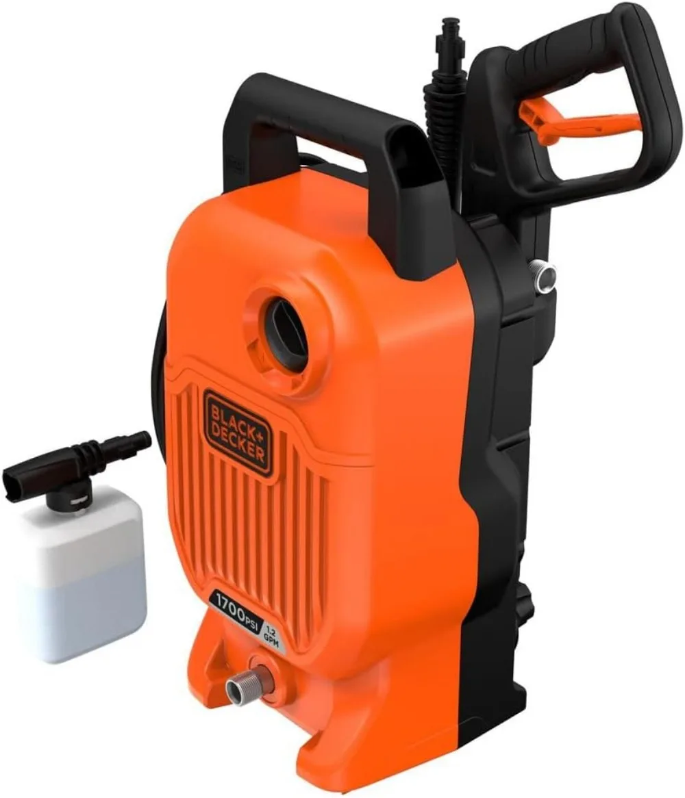 Electric Pressure Washer, Cold Water, 1700 PSI, 1.2 GPM for Outdoor Cleaning Tasks