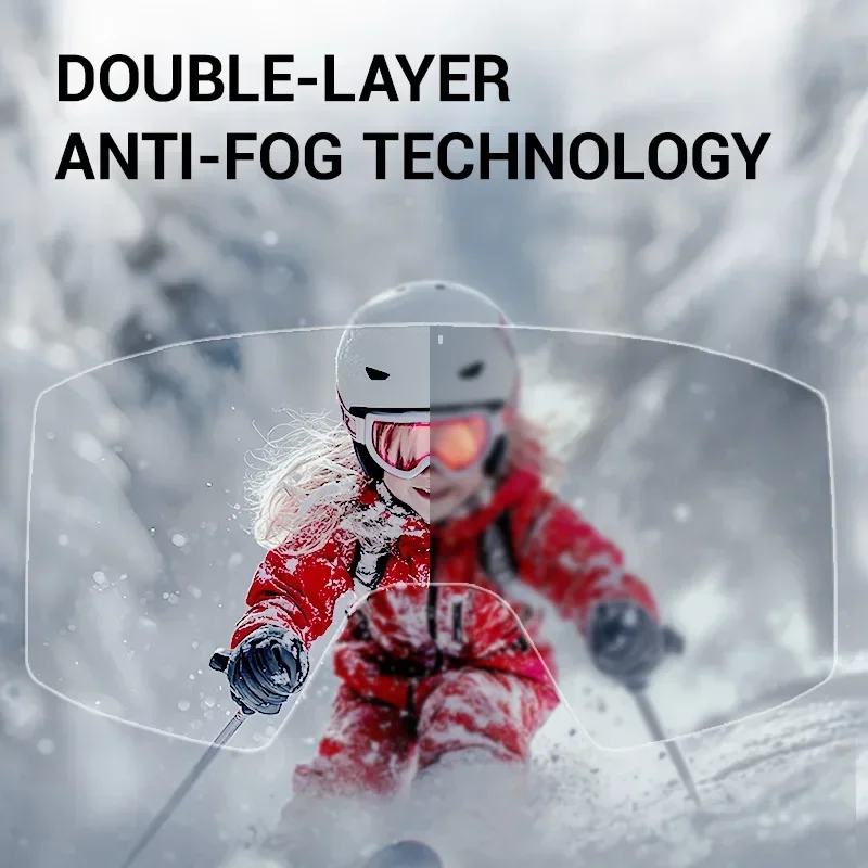 KAPVOE New Winter Outdoor Children Snowmobile Snowboard Ski Goggles Boys Anti-fog Skiing Glasses Sports Snow Protective Mask