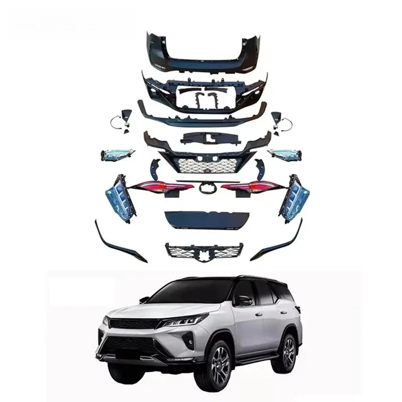 

Car Front Bumper Grille Lamp Tail Light Body Kits Fortuner 2014-2020 Update to 2021 Fortuner Body Kit