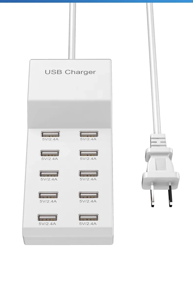 

Поп-USB-зарядное устройство, 10-портовая USB-зарядная станция для нескольких устройств, адаптер USB-концентратора 50 Вт для IPhone, Samsung, Xiaomi, Huawei, расширение So