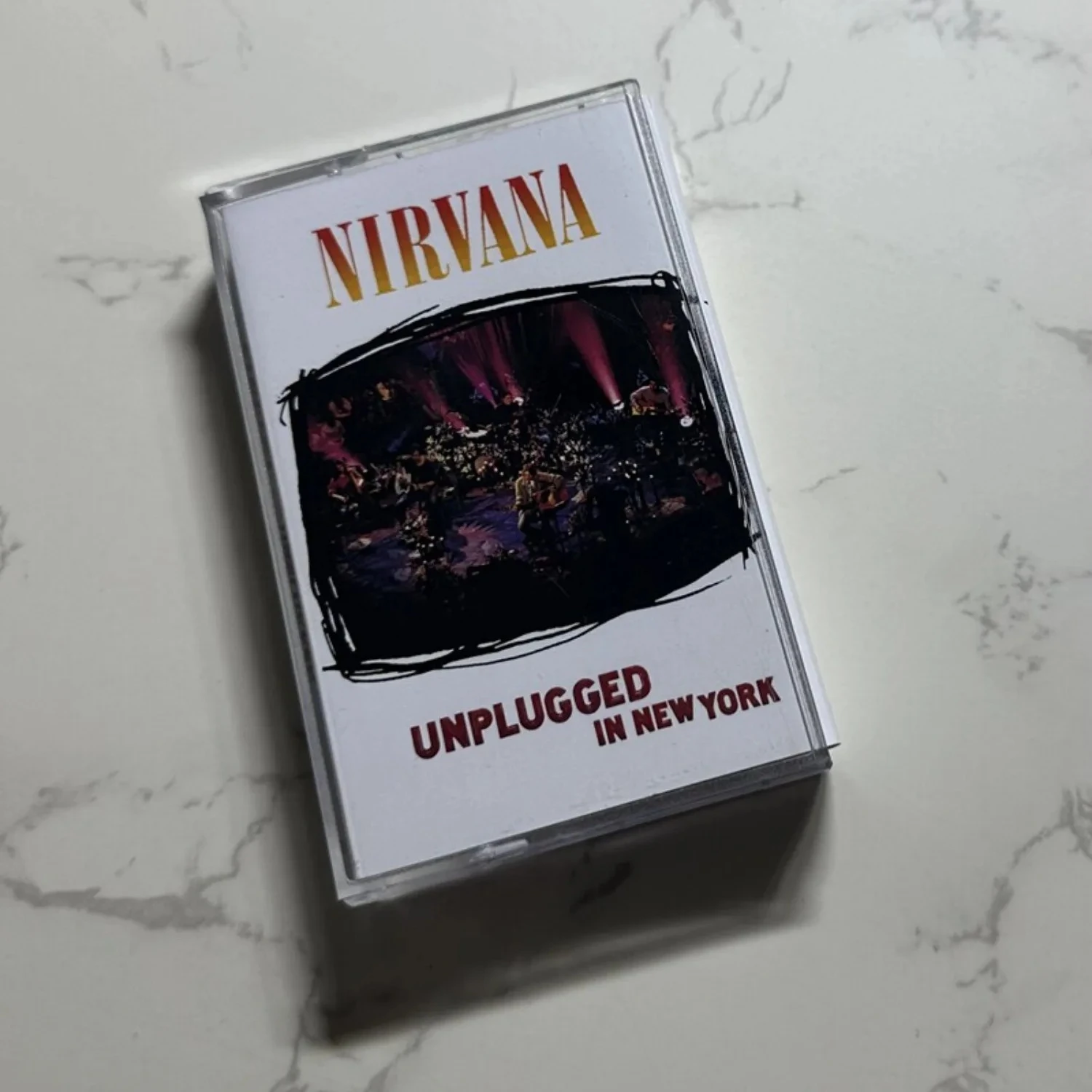Western Rock Live Music Cassette Tape, Unplugged Performance Photography Themed Cover, Classic Track Collection