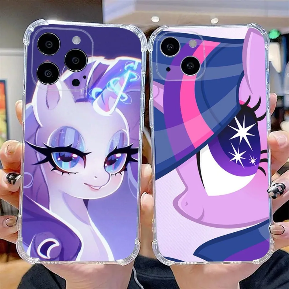 Cartoon My L-Little P-Pony  Phone Case For iPhone 15,14,13,12,11 Plus,Pro,Max,XR,XS,X,7,8 Plus,SE,Mini Transparent Silicone Soft