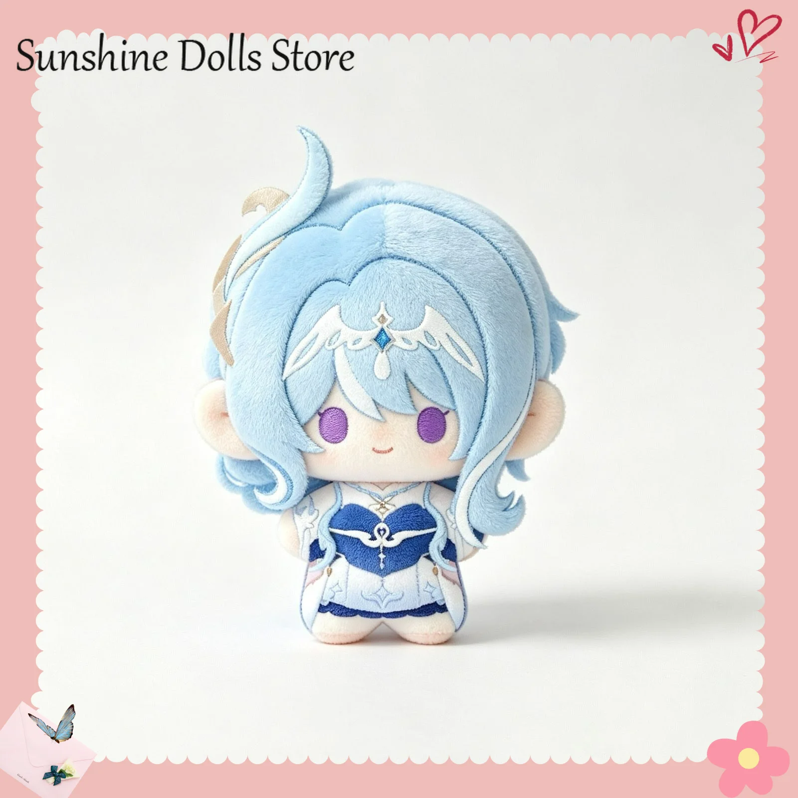 Anime Odette Genshin Impact Cute Q Version Cotton Doll Plush Stuffed Pendant Nunu Body Toys Cosplay 10CM Keychain Present