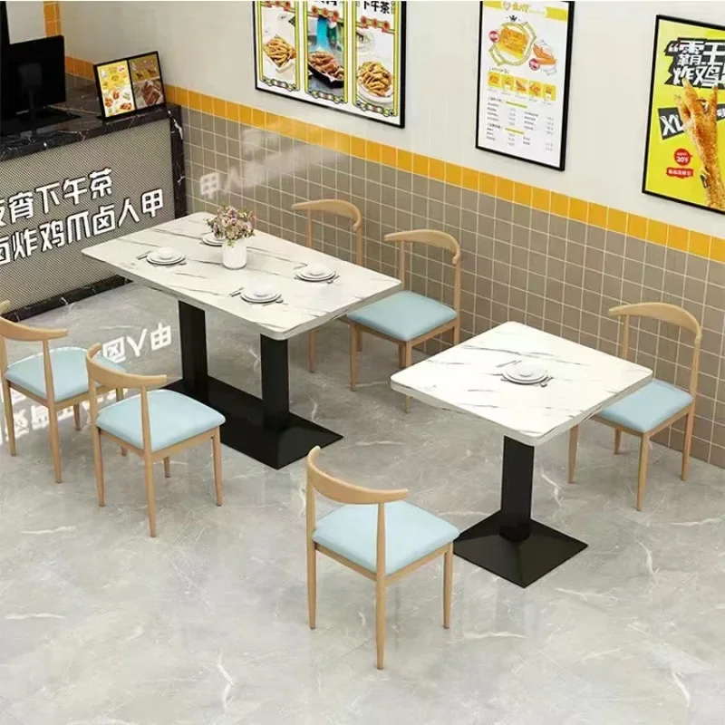 Snack Noodle Restaurant BBQ Breakfast Catering Fast Food Table and Chair Combination Milk Tea Dessert Shop Restaurant