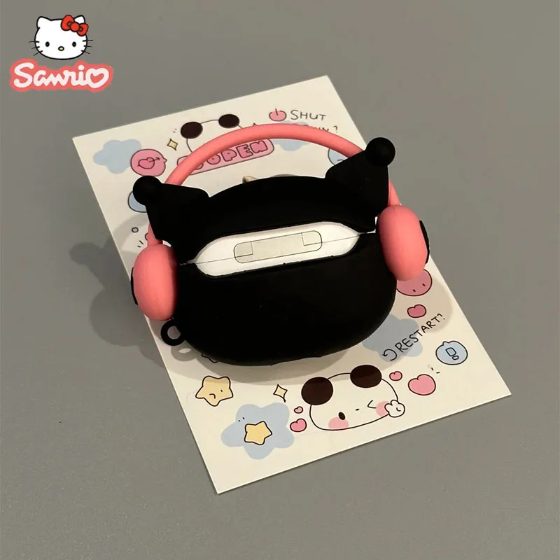 Наушники Sanrio Kuromi My Melody, аксессуары для наушников, мультяшная музыка, стильный аниме, защита от падения, подходит для Airpods 1,2,3,Pro,Pro2