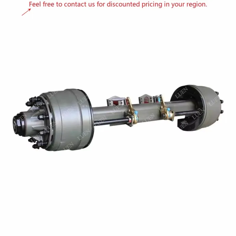 

Durable 13ton Trailer Axle Hubs Chinese Factory Direct Sales American Type Axle With Inboard Drum For Semi Trailer Truck