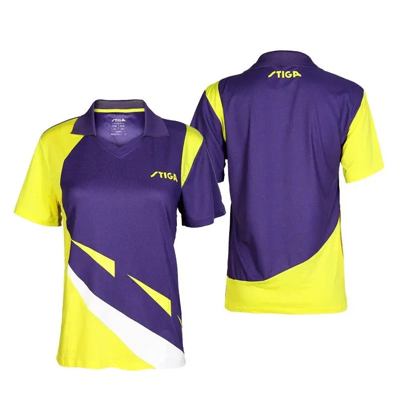 Stiga Tafeltennis Uniform Heren En Dames Korte Mouwen Professionele Wedstrijd Sneldrogende Sportkleding