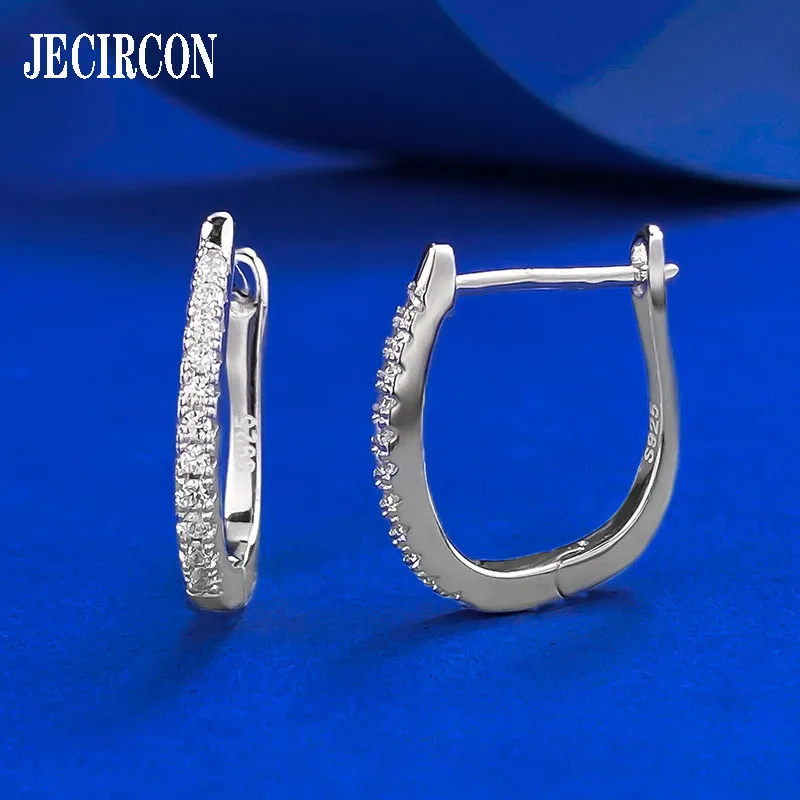 

JECIRCON Light Luxury Jewelry S925 Sterling Silver Hoop Earrings Can be Matched with Any Scene Fashionable Items Accessories