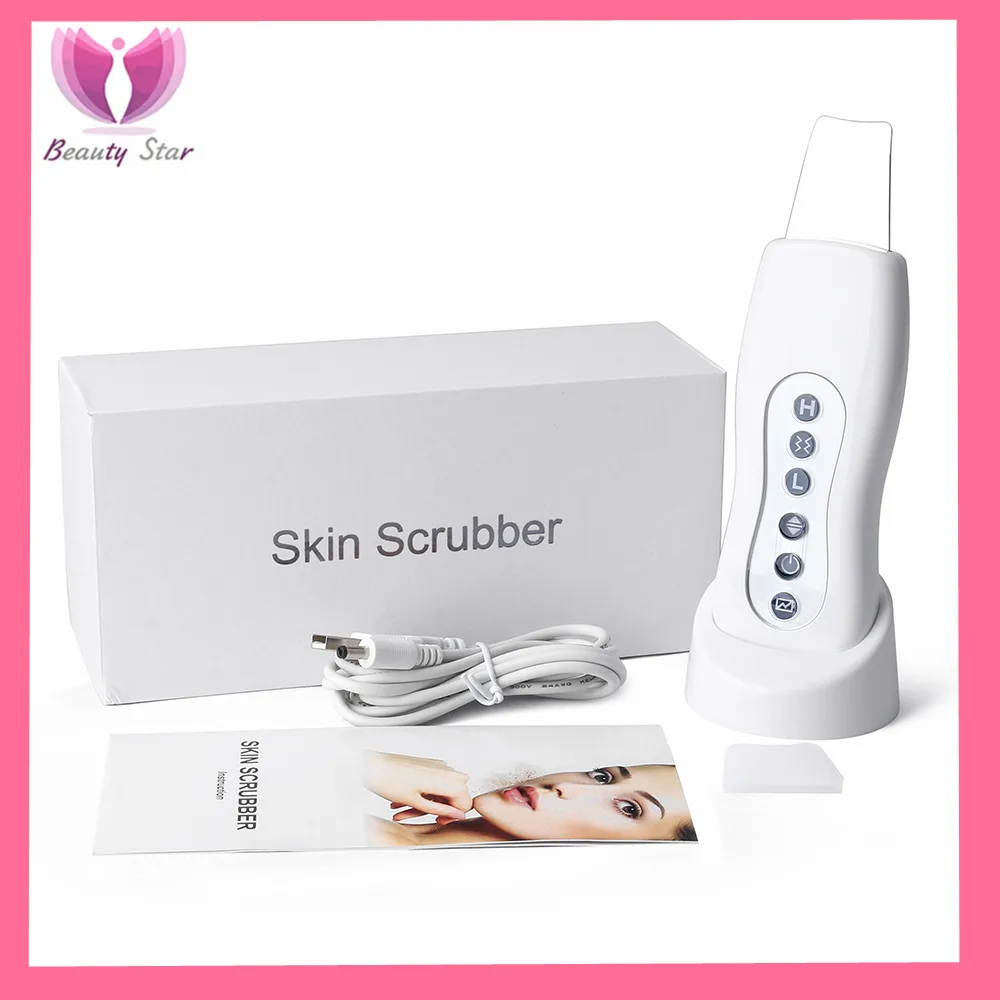 

Ultrasonic Skin Scrubber Vibration Face Spatula Blackhead Remover Shovel Clean Cavitation Peeling Facial Lifting skin care