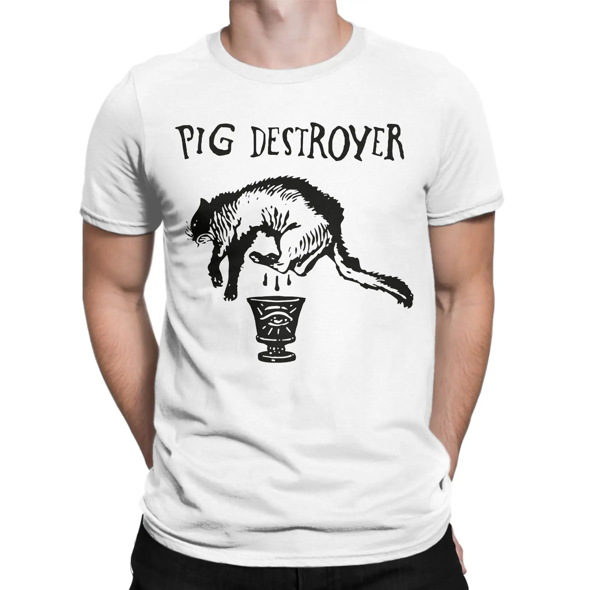 

Мужская футболка Pig Destroyer, новинка, футболка с короткими рукавами и круглым вырезом, 100% хлопок, одежда больших размеров