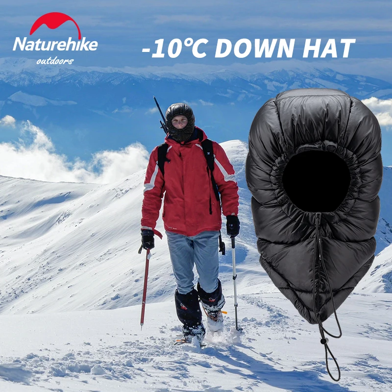 

Naturehike Goose/Duck Down Hats Hiking Windproof Warm Hat Lightweight Outdoor Mountaineering Hat Unisex Winter Thermal Caps