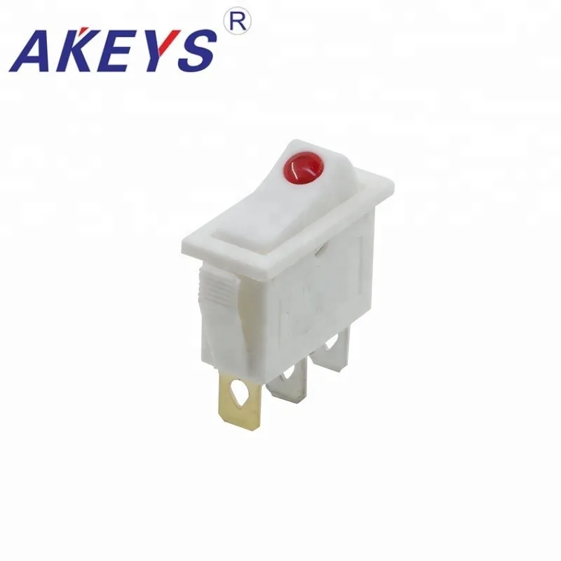 10pcs KCD3-102N-cat's eye red light  Black second gear and three feet 13.5*31 Rocker switch card position