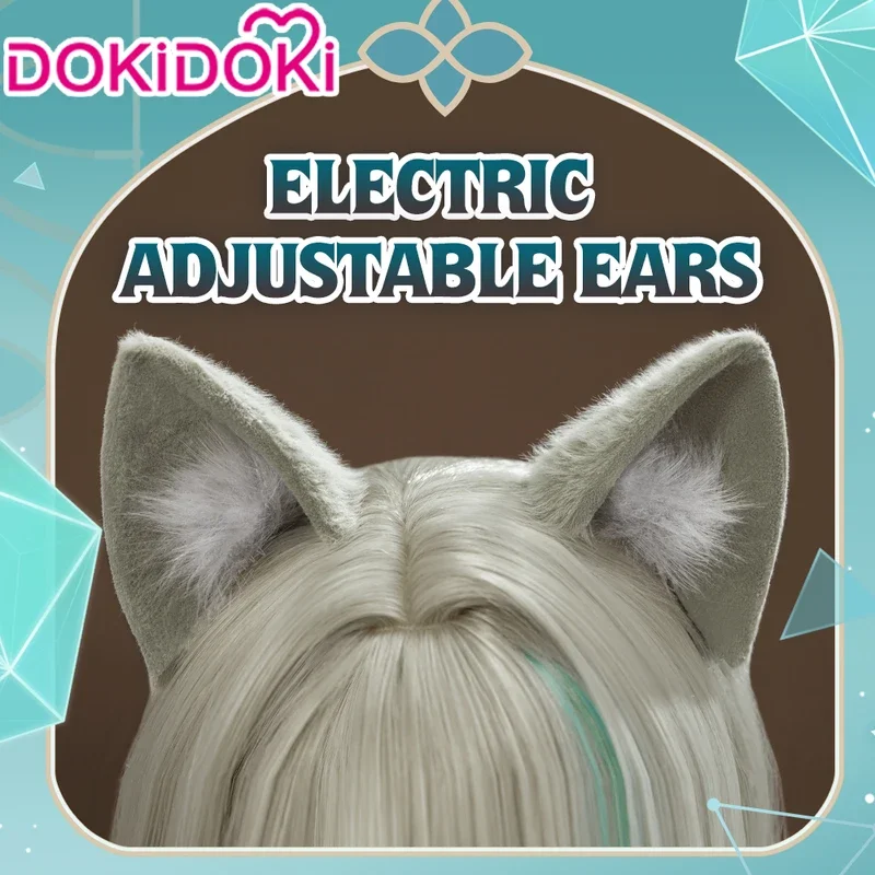 IN STOCK Lynette Gradient Ears Cosplay Game Genshin Impact DokiDoki Fontaine Lynette Cosplay Furry Cat Electric Adjustable Ears