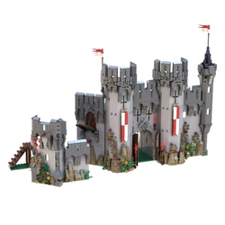 Spot MOC-138840 medieval modular building castle small particle assembly building block model toy