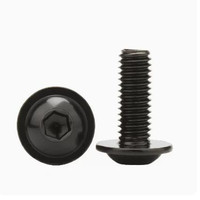 2pcs-50pcs black Flange Button Head With Washer Collar Screw M2 M2.5 M3 M4 M5 M6 M8 M10 Hex Socket round washer head screw