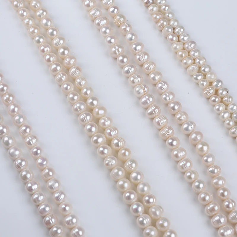 

Wholesale 8-9mm White Potato Shape Freshwater Pearl Strand For Women Jewelry Making