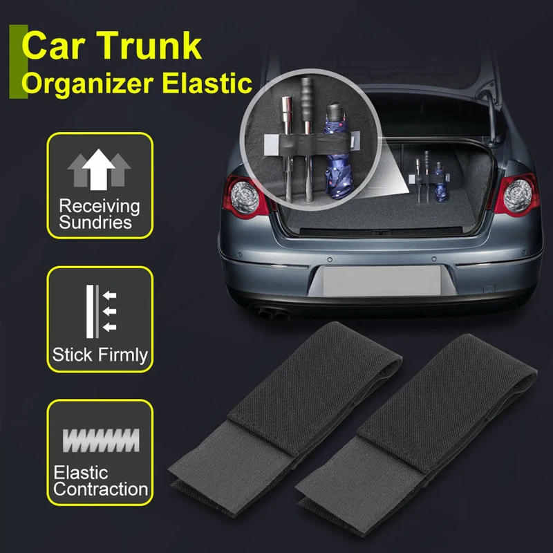Car Rear Trunk Rope DrawString Fixed Belt Open Tail Box Cover Handle Pull Strap Car Organizer Accessories Mat Protection Pad