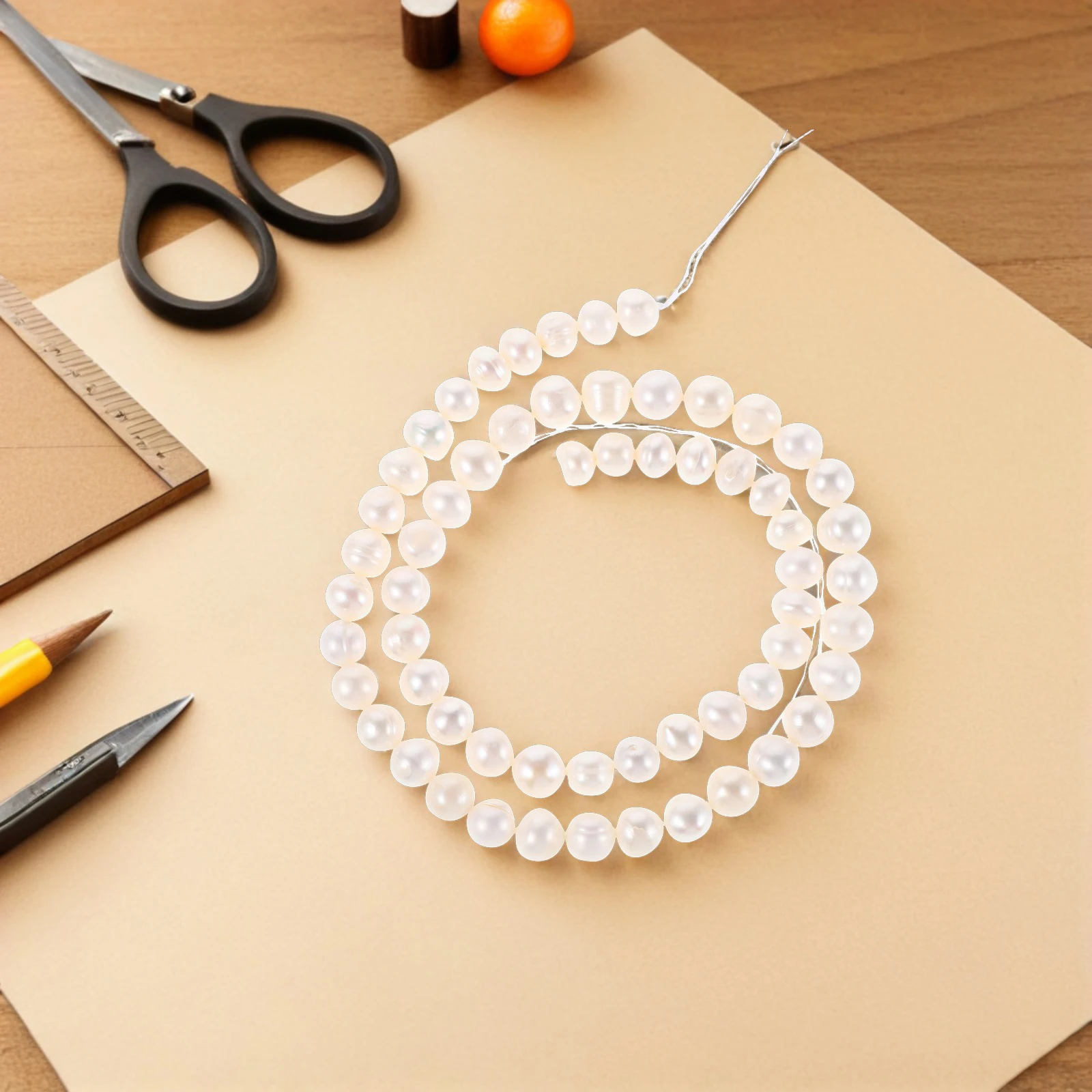 

Freshwater Pearl Beads Garland Stringing Jewelry DIY Crafts Bracelet Beaded Crafting