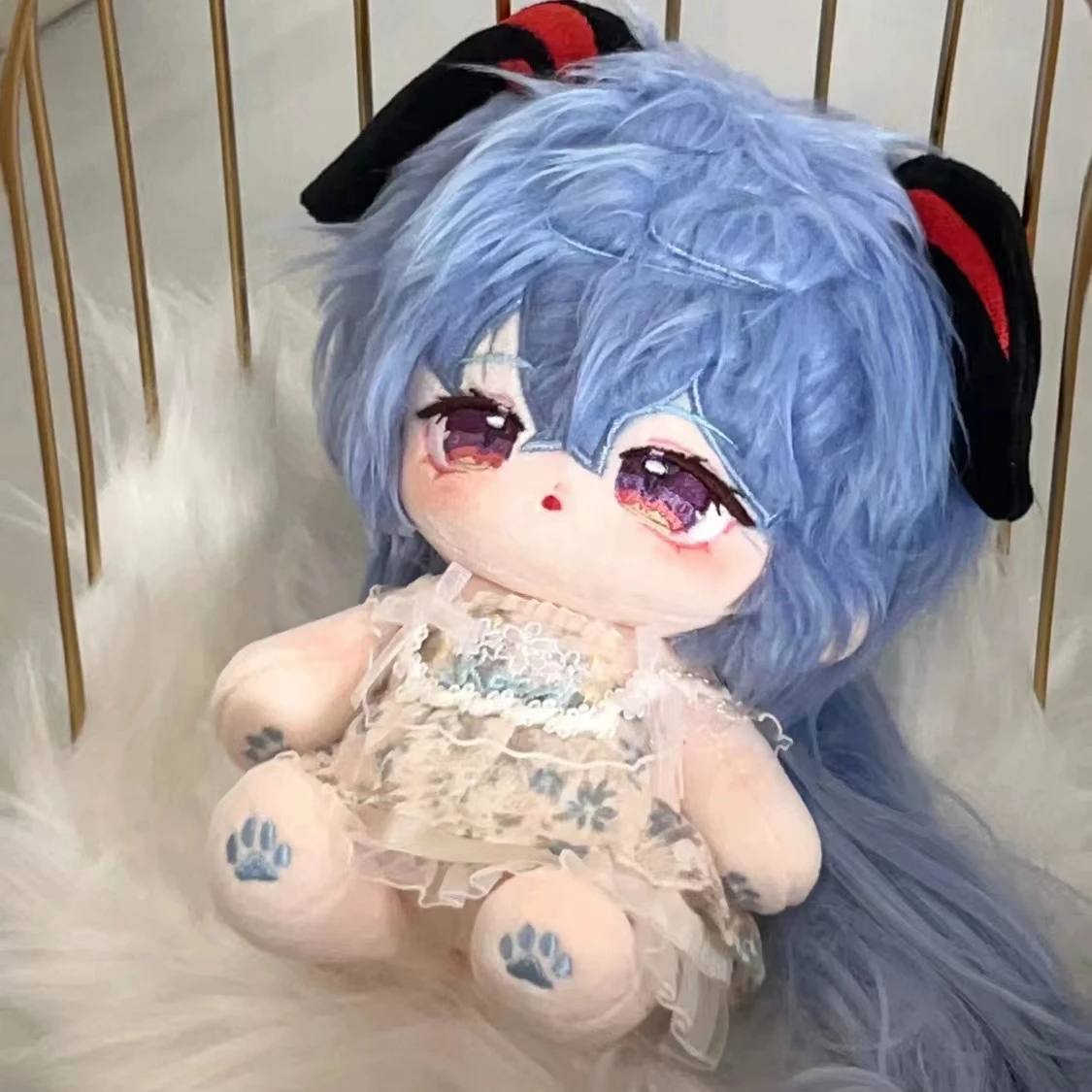 Anime Genshin Impact Ganyu Property Cosplay Dashing Plush Changing Dress Up Doll Xmas Gift 20CM Cartoon Send Presents Presell